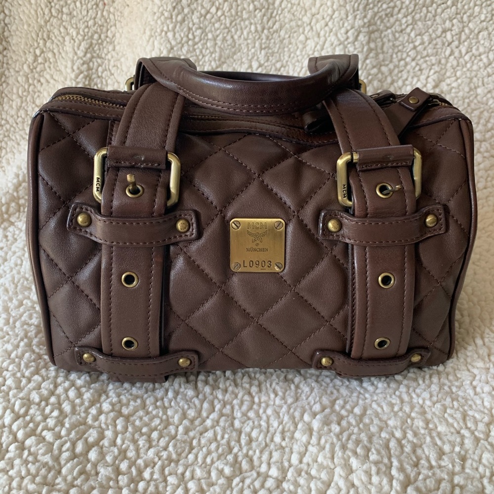COPY - MCM Choco Brown Boston/hand Bag